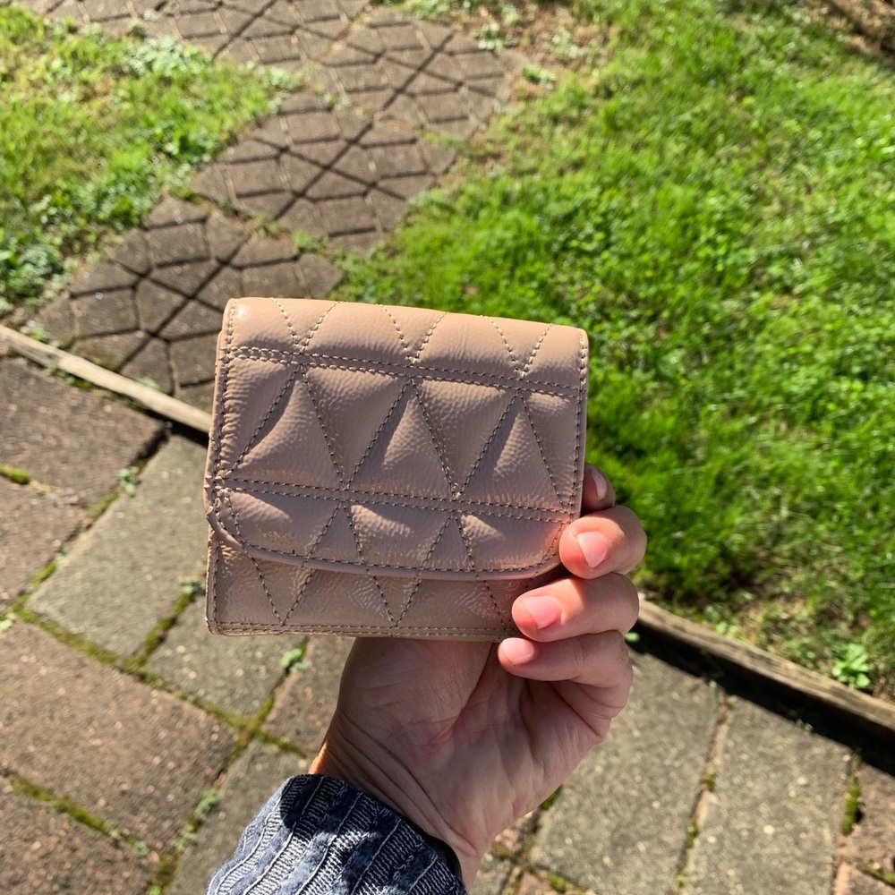 Michael Kors tan quilted wallet